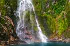 Stirling Falls, Milford Sound, Fiordland National Park, South Island, New Zealand Art Print
